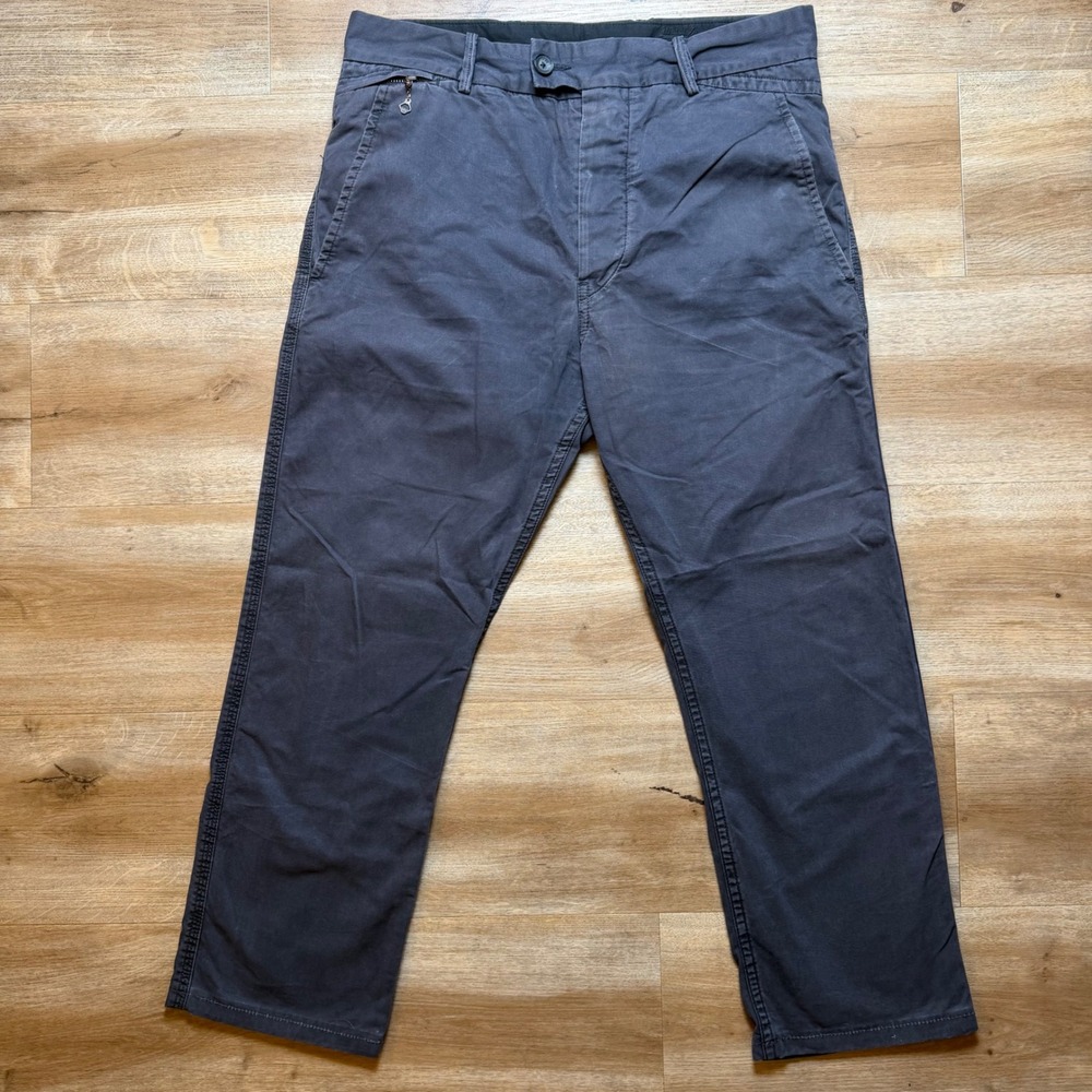 Diesel Chino Pants Mens 29x25 Grey Straight Leg Button Fly Cotton‎ Trousers